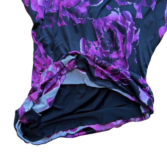 Studio Y Blouse Halter Neck T Shirt Purple Floral Witchy Whimsygoth Y2k Medium - Picture 4 of 6